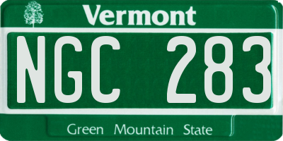 VT license plate NGC283