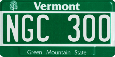 VT license plate NGC300