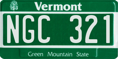 VT license plate NGC321