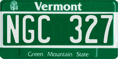 VT license plate NGC327