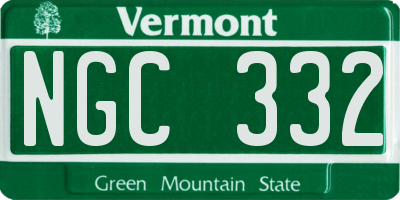 VT license plate NGC332