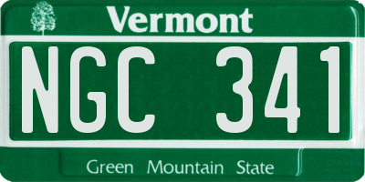 VT license plate NGC341
