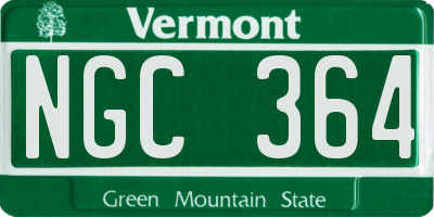 VT license plate NGC364