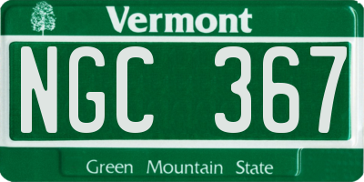 VT license plate NGC367