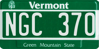 VT license plate NGC370
