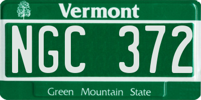 VT license plate NGC372