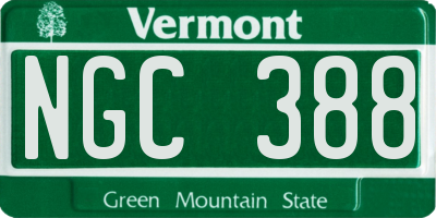VT license plate NGC388