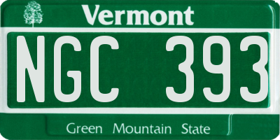 VT license plate NGC393