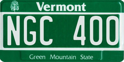 VT license plate NGC400