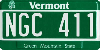 VT license plate NGC411