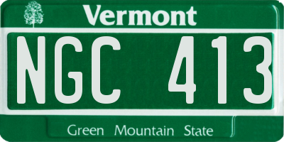 VT license plate NGC413