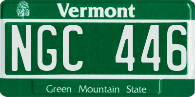 VT license plate NGC446