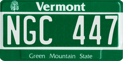VT license plate NGC447