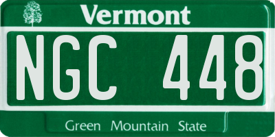 VT license plate NGC448