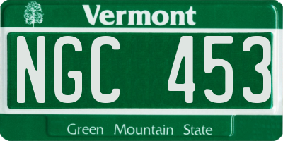 VT license plate NGC453