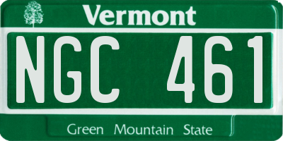 VT license plate NGC461
