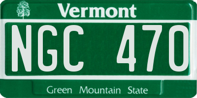 VT license plate NGC470