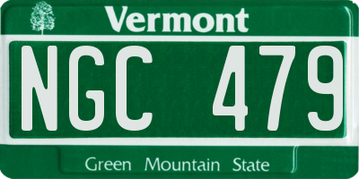 VT license plate NGC479
