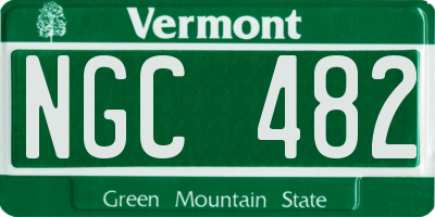 VT license plate NGC482