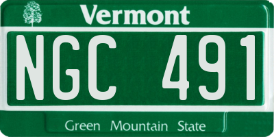 VT license plate NGC491