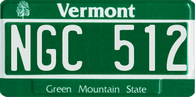 VT license plate NGC512