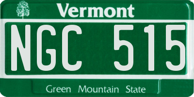 VT license plate NGC515