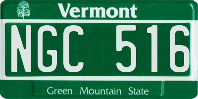VT license plate NGC516