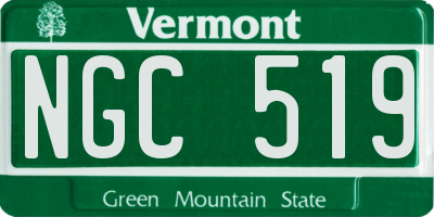 VT license plate NGC519