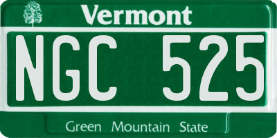 VT license plate NGC525