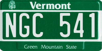 VT license plate NGC541