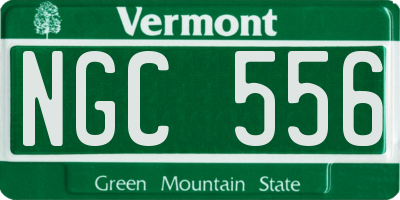 VT license plate NGC556