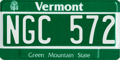 VT license plate NGC572