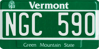 VT license plate NGC590