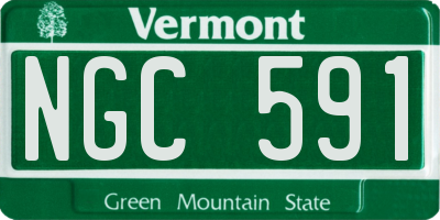 VT license plate NGC591