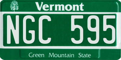 VT license plate NGC595