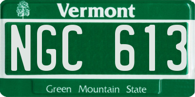 VT license plate NGC613