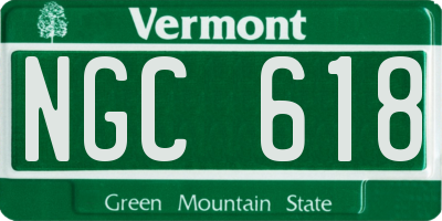 VT license plate NGC618
