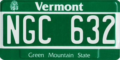 VT license plate NGC632
