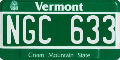 VT license plate NGC633