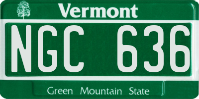 VT license plate NGC636