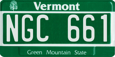 VT license plate NGC661