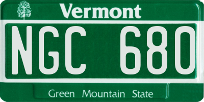 VT license plate NGC680