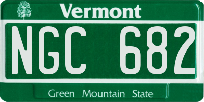 VT license plate NGC682