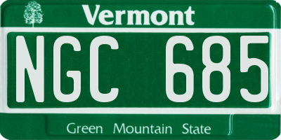 VT license plate NGC685