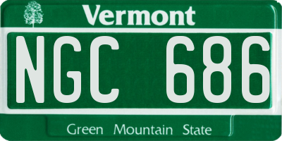 VT license plate NGC686