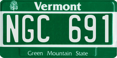VT license plate NGC691