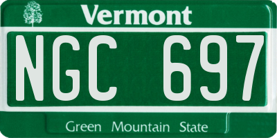 VT license plate NGC697