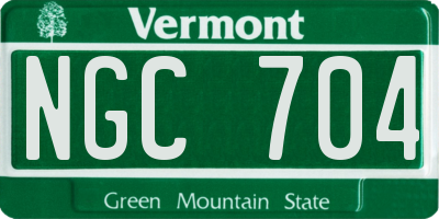 VT license plate NGC704