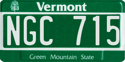VT license plate NGC715