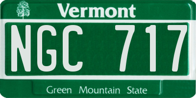 VT license plate NGC717